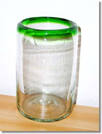 Glas Vaso Grande Verde - Artesania Mexicana - Mexikanische Handwerkskunst (#2034)