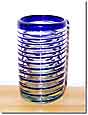 Glas Vaso Rayas Azul (#2035)